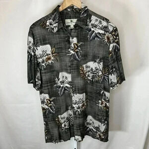 Island Shores Size Small Men Shirt Hawaiian Tropical Button Down Short Sleeve Fl